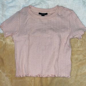 Forever 21 Women's Ribbed Cropped T-Shirt